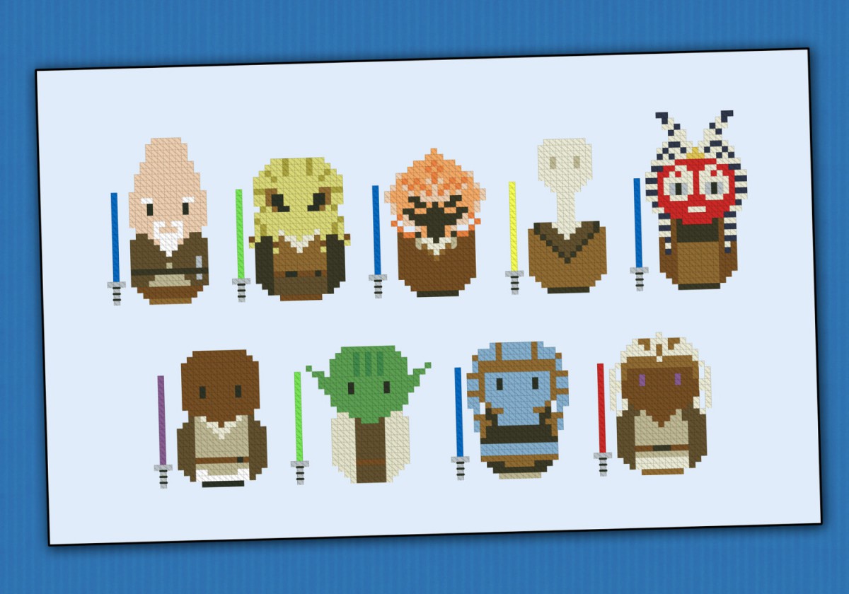 Star Wars Jedi Masters - Digital Cross Stitch Pattern