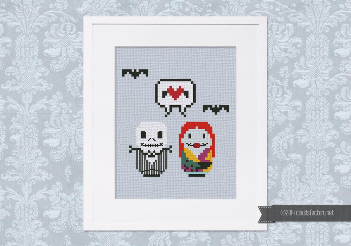 Jack and Sally - The Nightmare Before Christmas - Mini People in Love