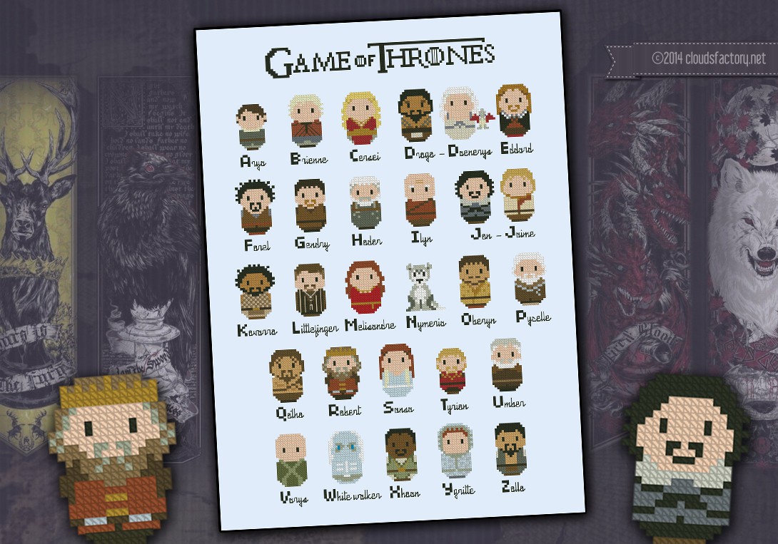Game of Thrones cross stitch chart Daenerys cross stitch chart