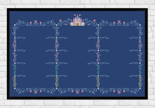 Full Grid Frame on dark blue - Epic Storybook Princesses