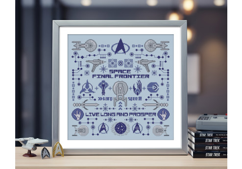 star trek sampler cross stitch pattern
