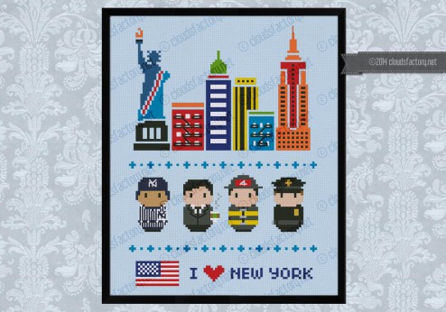 New York icons (big version) – Mini people around the world