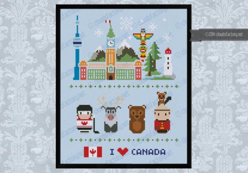 Canada icons (big version) - Mini people around the world