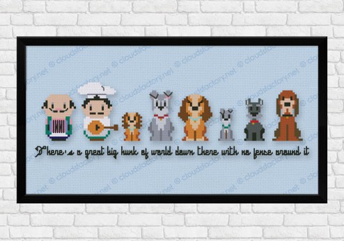 Lady and the tramp cross stitch