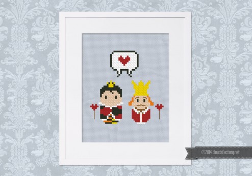 Alice in Wonderland - Queen and King of Hearts - Mini People in Love