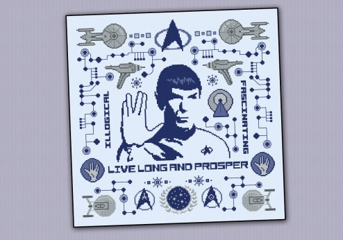 Star Trek pillow sampler - Spock
