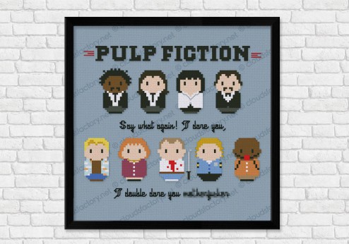 pulp fiction cross stitch