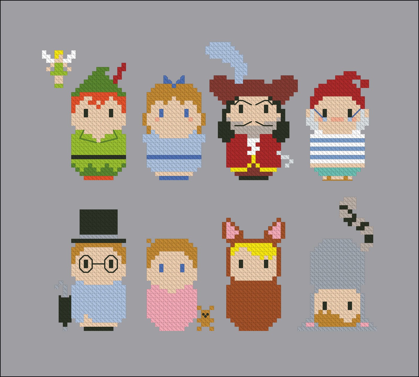 Peter Pan - Cartoons - Mini People - Cross Stitch Patterns - Products