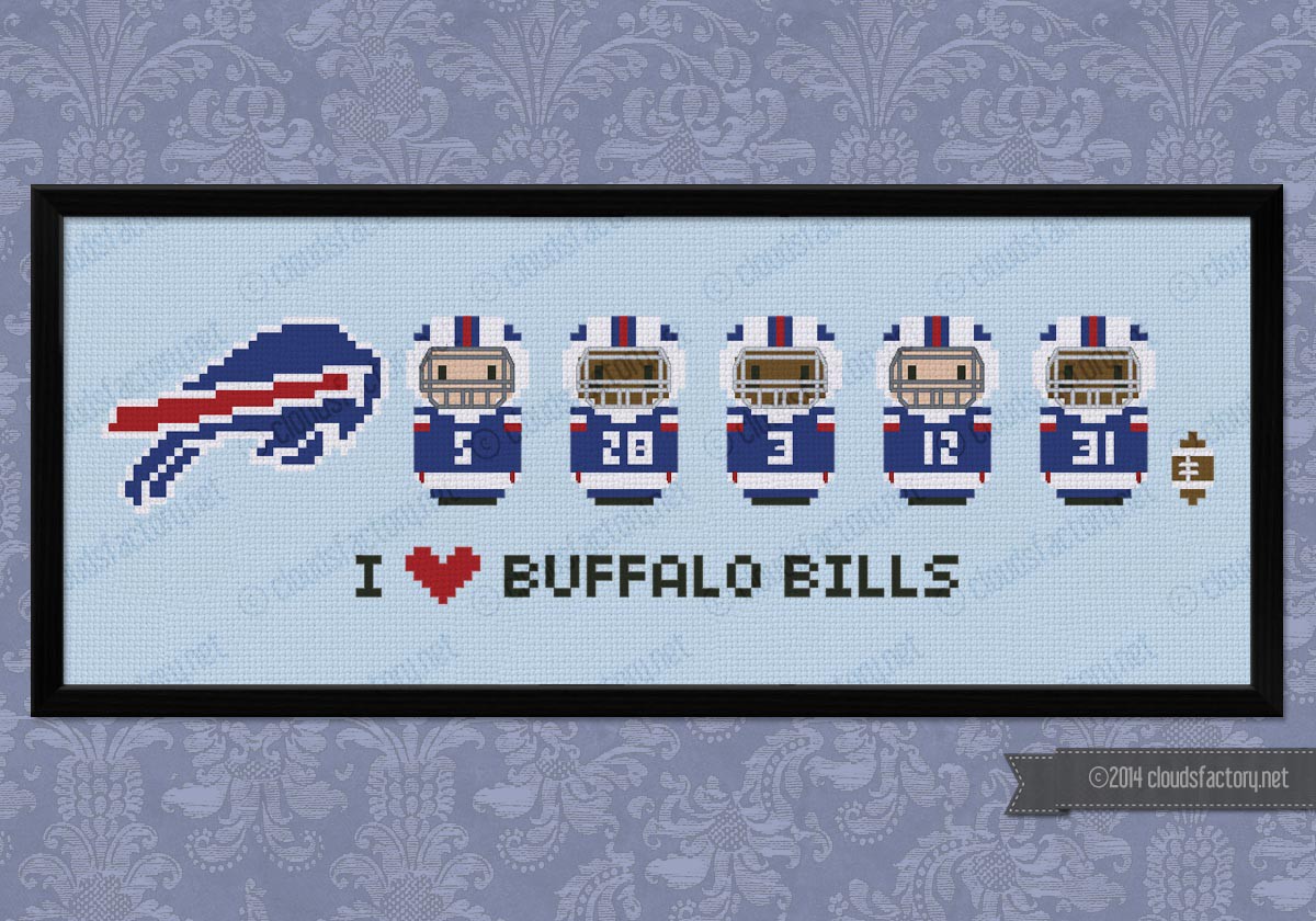 Buffalo Bills american football team - Digital Cross Stitch Pattern