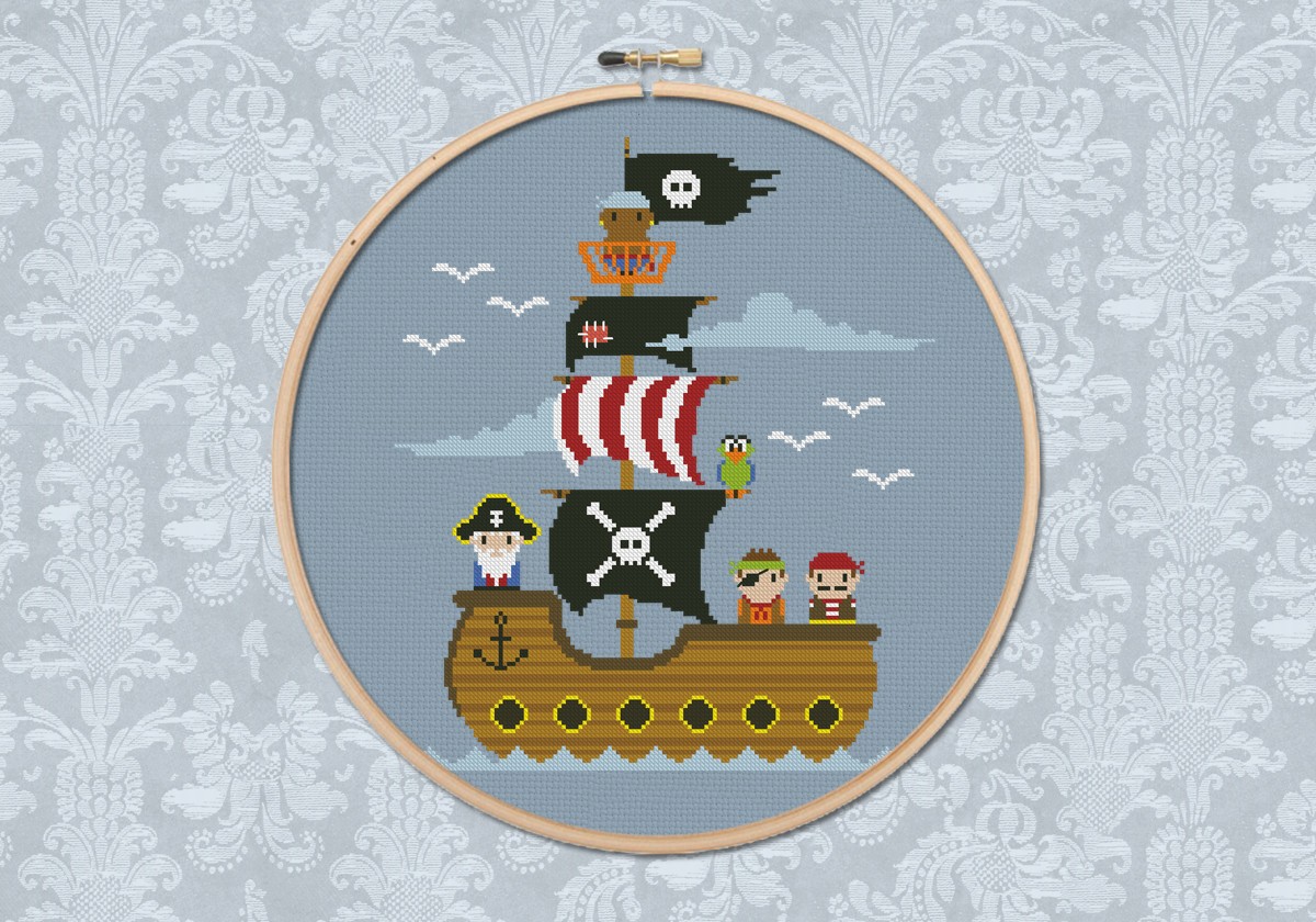 Pirate Skeleton by Artecy cross stitch pattern 