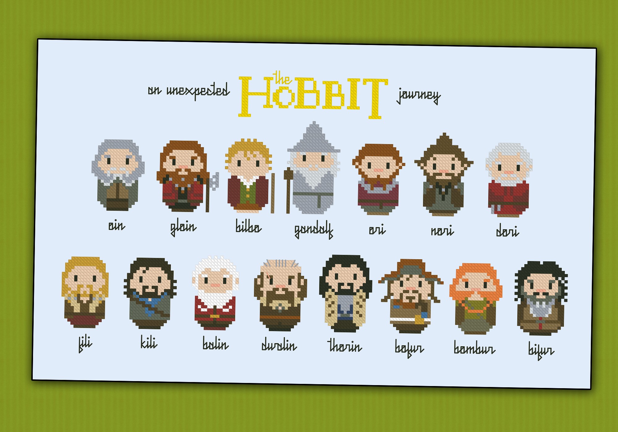 Lord Of The Rings Cross Stitch Pattern / Hobbit PDF Cross St