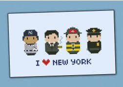 New York icons (small version) – Mini people around the world