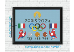 Paris 2024 Olympic Games cross stitch pattern