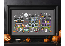 Halloween Trick or Treat Lane - Cross Stitch PDF pattern