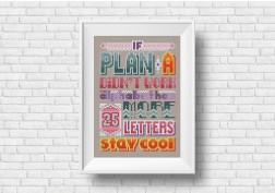 If plan A cross stitch quote by cloudsfactory