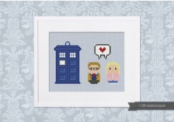  Doctor Who - 10th doctor and Rose Tyler - Mini People in Love