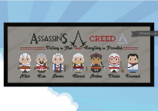 Videogames Mini People Cross Stitch Patterns Products 148w x 186h stitches 14 count 10.57w x 13.29h in. videogames mini people cross stitch