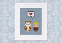 Calvin and Hobbes cross stitch pattern