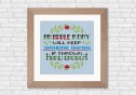 An apple a day cross stitch quote
