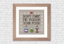 Don't make me poison you food cross stitch